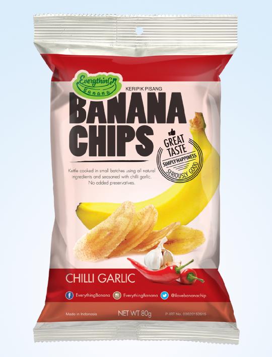 Everything Banana’s Banana Chips - Chilli Garlic 80g